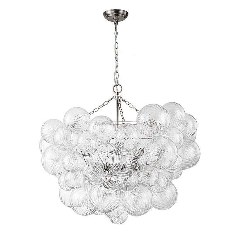 Lumière Cascade Glass Ball Chandelier – Modern Sculptural Pendant Light
