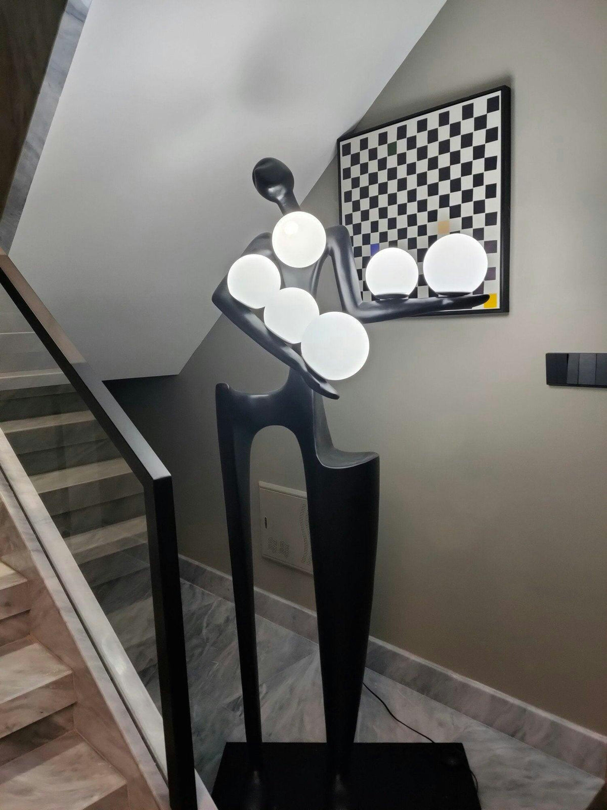 Illuminated Guardian Sculpture Floor Lamp