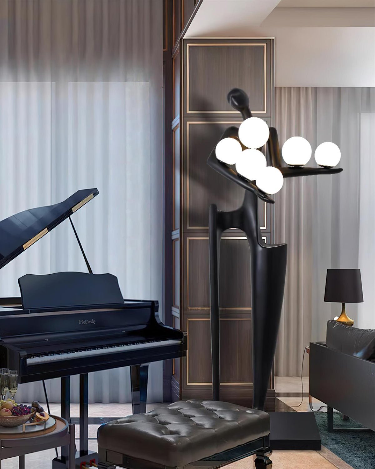Illuminated Guardian Sculpture Floor Lamp