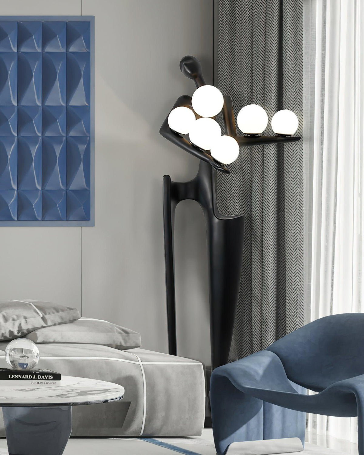 Illuminated Guardian Sculpture Floor Lamp