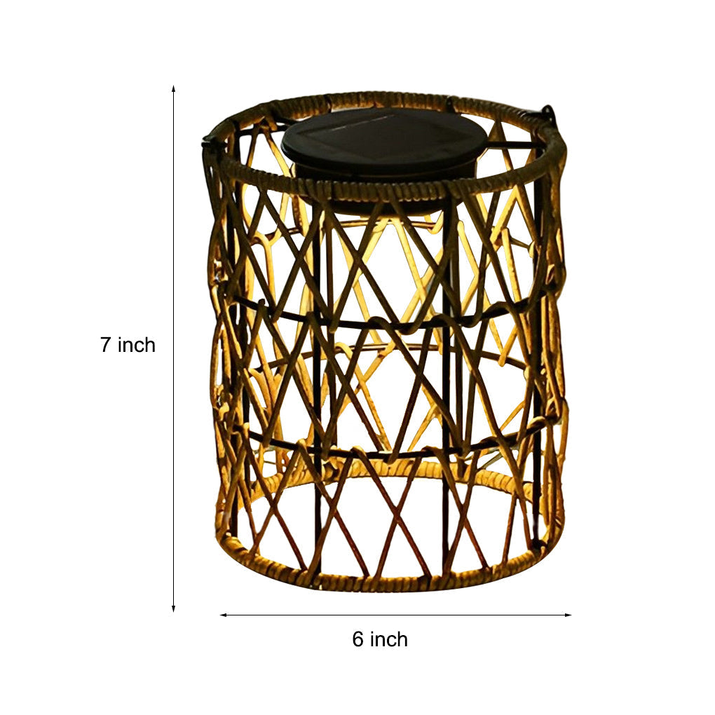 Rattan Lantern Solar Garden Lights Ha077154