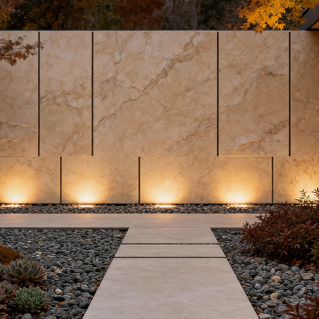 Architectural Landscape Lighting Set with Well Light, Step Light & Transformer