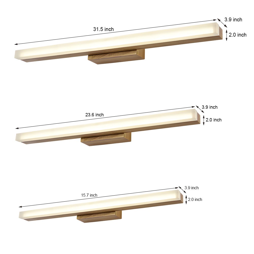 Modern Wooden Led Vanity Light