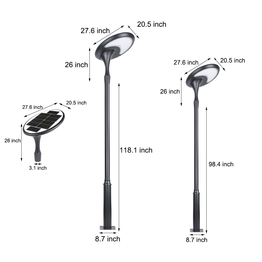 Ip65 Outdoor Solar Lamp Post Street Lights For Park