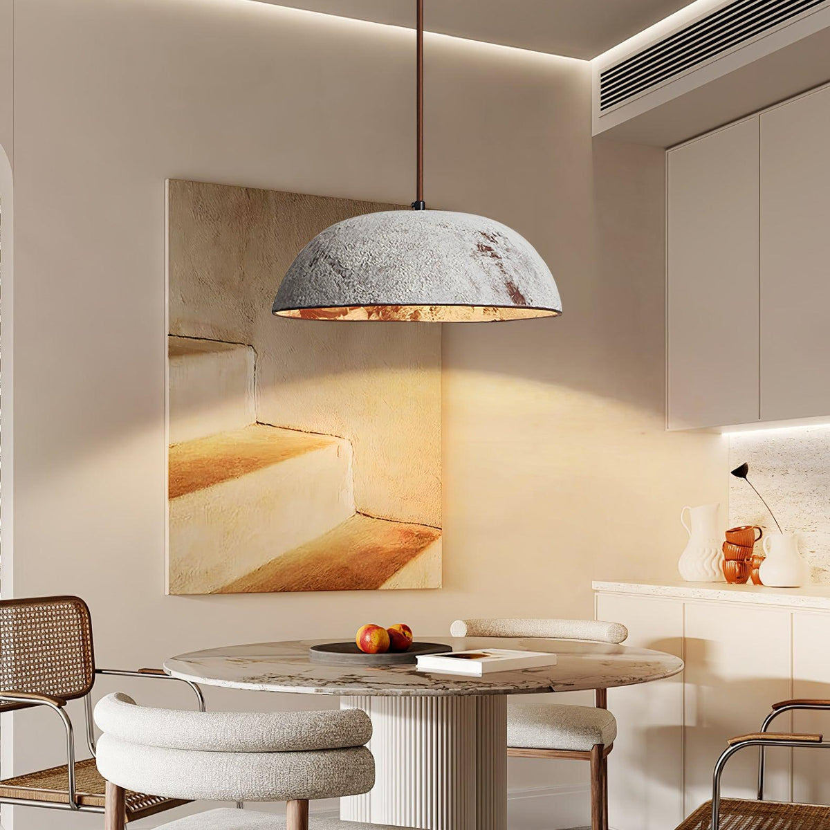 Half Dome Vintage Ceramic Pendant Lamp