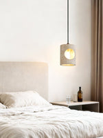 Halo Cut Travertine Pendant Light – Modern Stone Illumination