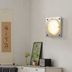 Halo Grid Modern LED Flush Mount Ceiling Light in Silver and White
