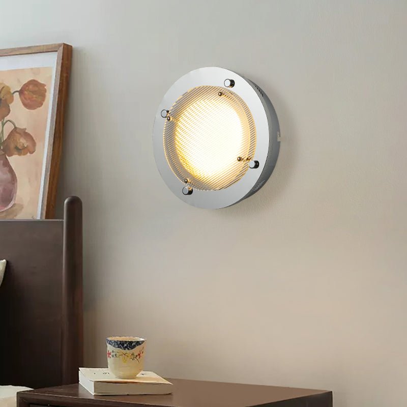 Halo Grid Modern LED Flush Mount Ceiling Light in Silver and White