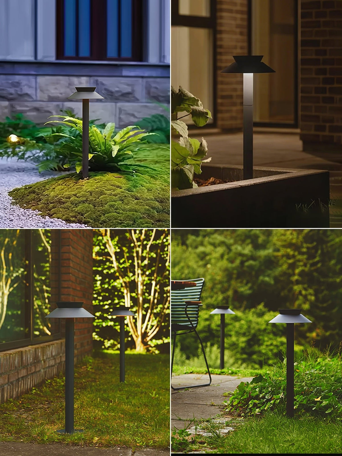 Halo Stem Outdoor Path Light – Modern LED Bollard for Walkways & Gardens