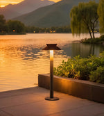 Halo Stem Outdoor Path Light – Modern LED Bollard for Walkways & Gardens