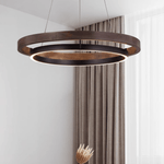 Haloa Modern Wood and Metal LED Pendant Light for Dining and Living Spaces