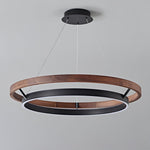 Haloa Modern Wood and Metal LED Pendant Light for Dining and Living Spaces