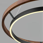 Haloa Modern Wood and Metal LED Pendant Light for Dining and Living Spaces