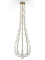 Halti Necklace Acrylic Chandelier with Gold Accents and Integrated LED