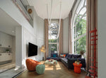 Halti Necklace Acrylic Chandelier with Gold Accents and Integrated LED