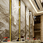 Halti Necklace Acrylic Chandelier with Gold Accents and Integrated LED