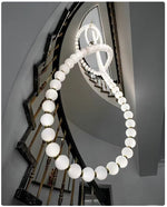 Halti Necklace Acrylic Chandelier with Gold Accents and Integrated LED