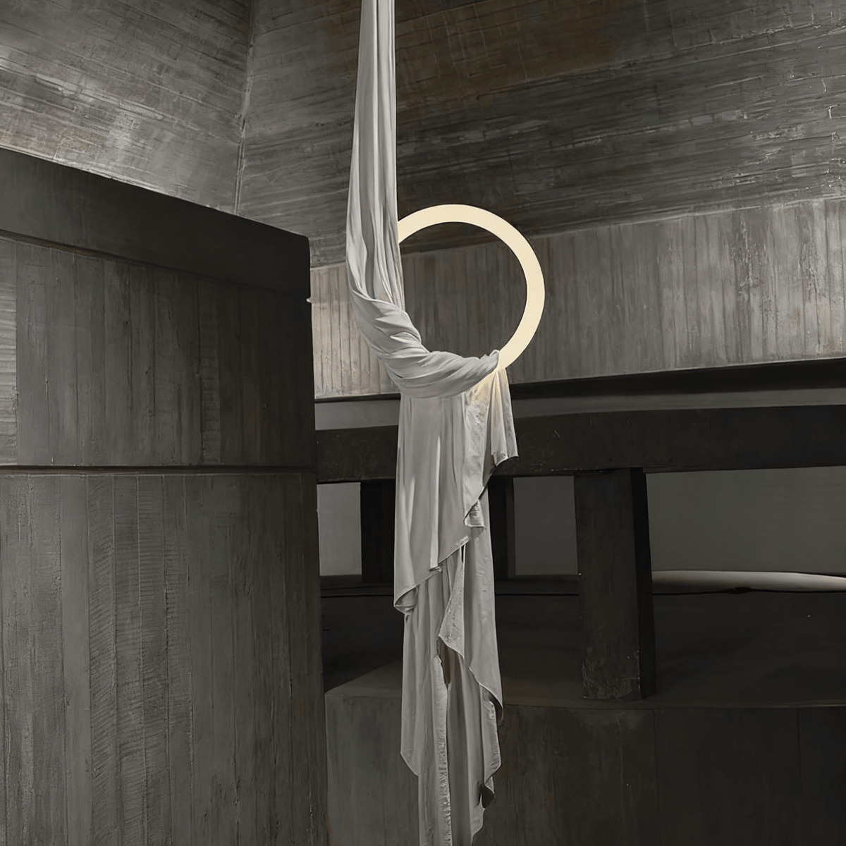 Hammock Fabric Pendant Light – Sculptural Designer Ceiling Lamp