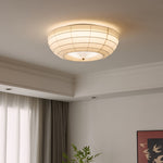 Hana Flush Mount Ceiling Light in Fabric and Crystal