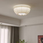 Hana Flush Mount Ceiling Light in Fabric and Crystal