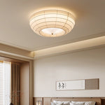 Hana Flush Mount Ceiling Light in Fabric and Crystal
