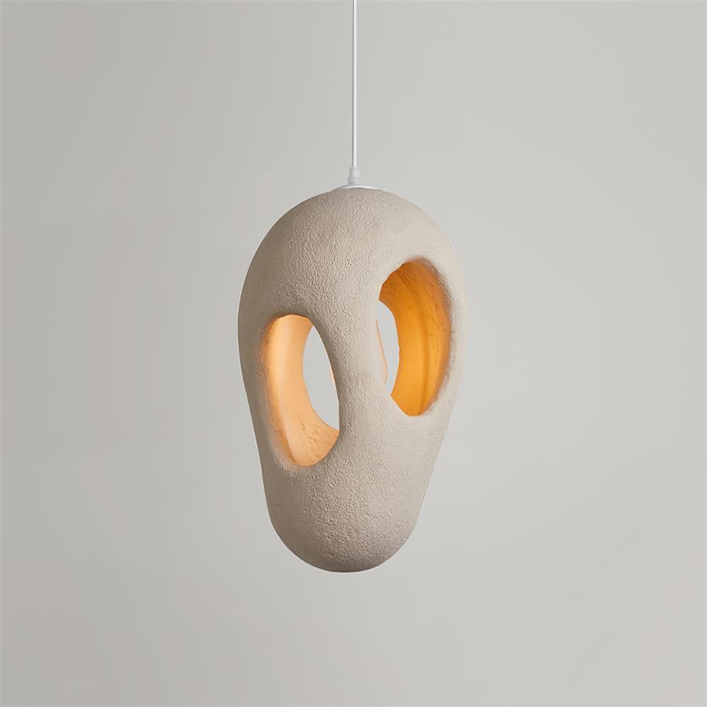 Hand Built White Pendant Lamp