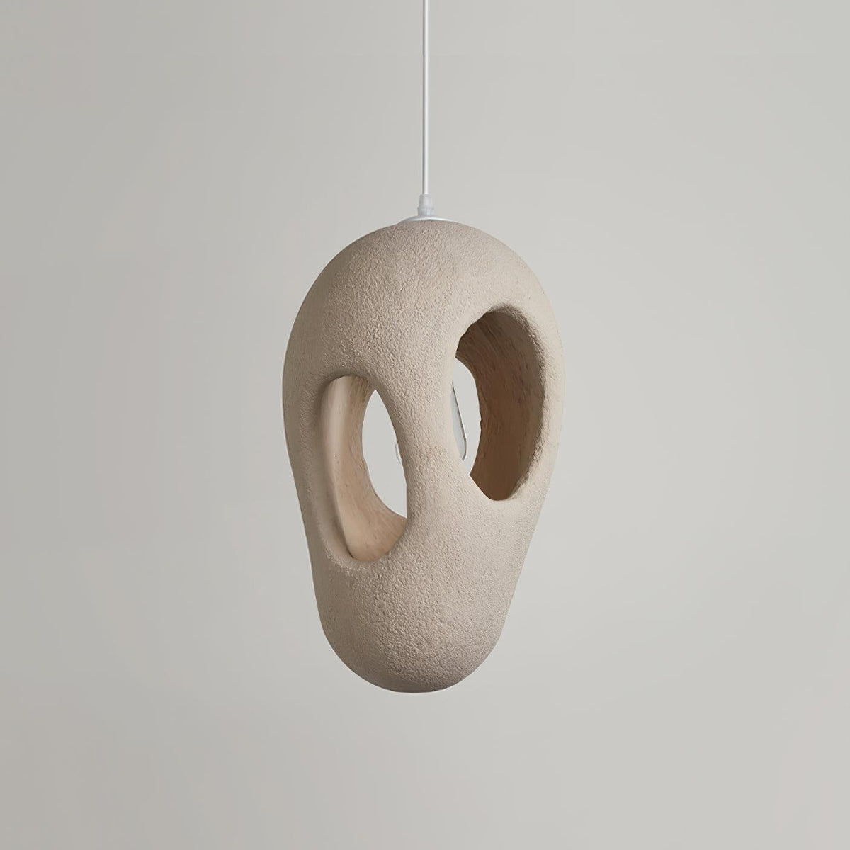 Hand Built White Pendant Lamp
