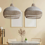Natural Wicker Island Hanging Light