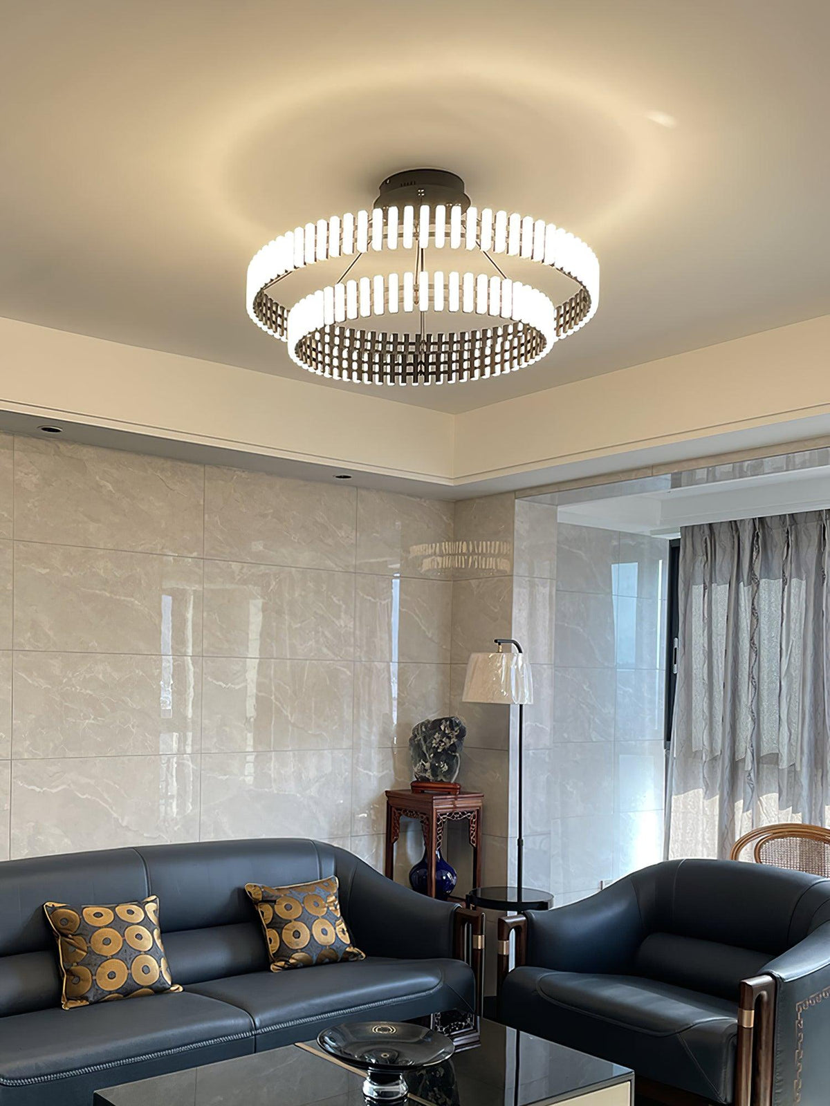 Aurelia LED Chandelier – Modern Hanging Ring Light for Dining & Living Spaces