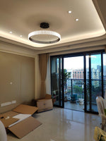 Aurelia LED Chandelier – Modern Hanging Ring Light for Dining & Living Spaces