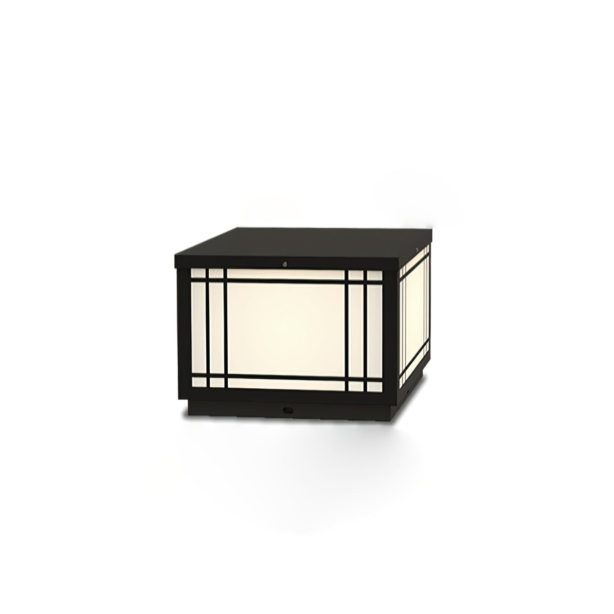 Harrison Solar Cube Outdoor Lantern – Modern Architectural LED Garden Light
