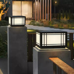 Harrison Solar Cube Outdoor Lantern – Modern Architectural LED Garden Light