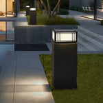 Harrison Solar Cube Outdoor Lantern – Modern Architectural LED Garden Light