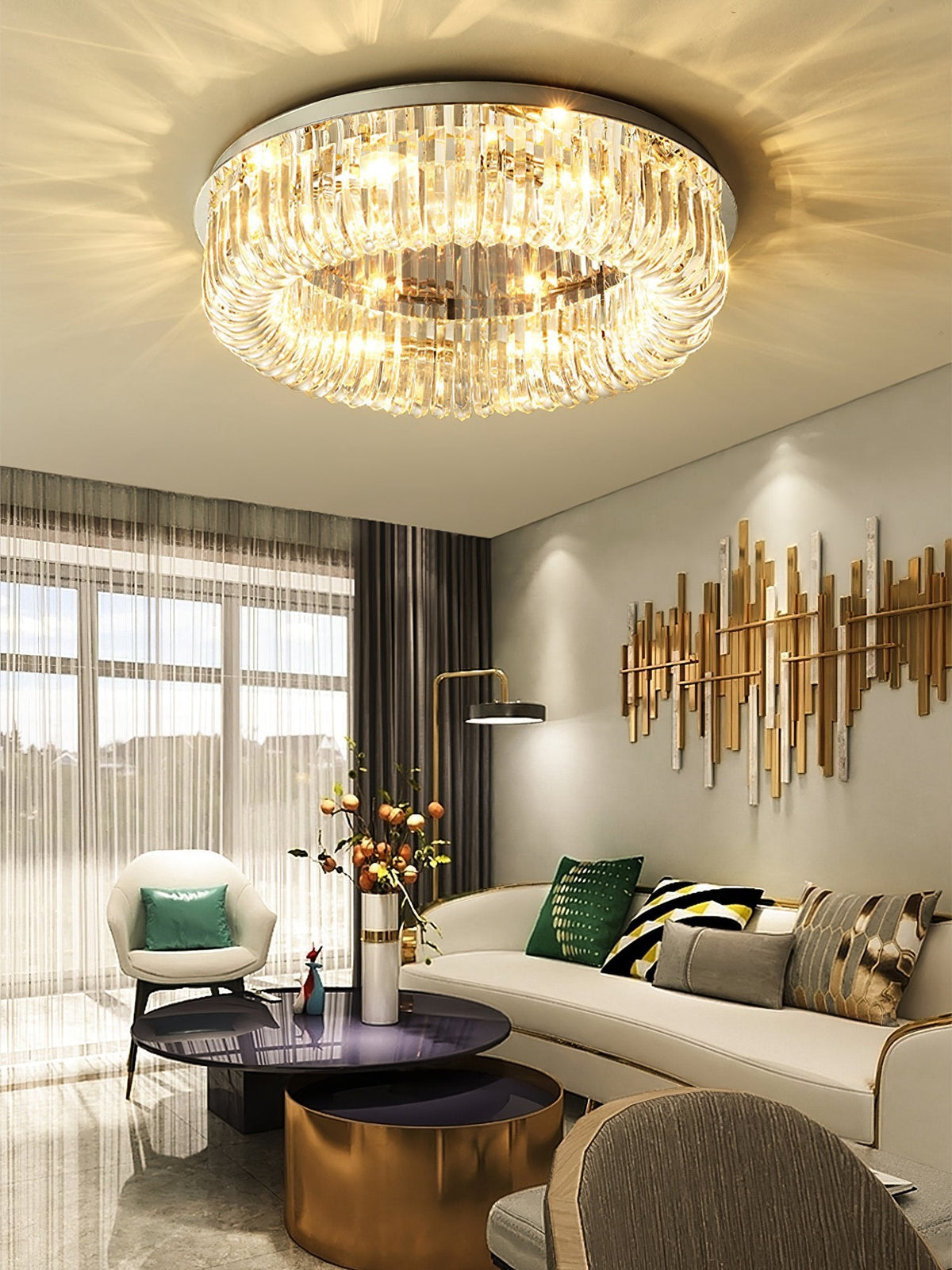 Haruyo Crystal Ceiling Light