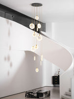 Harvest Alabaster Pendant Light – Natural Stone LED Chandelier