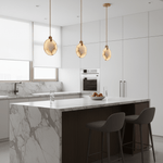 Harvest Alabaster Pendant Light – Natural Stone LED Chandelier