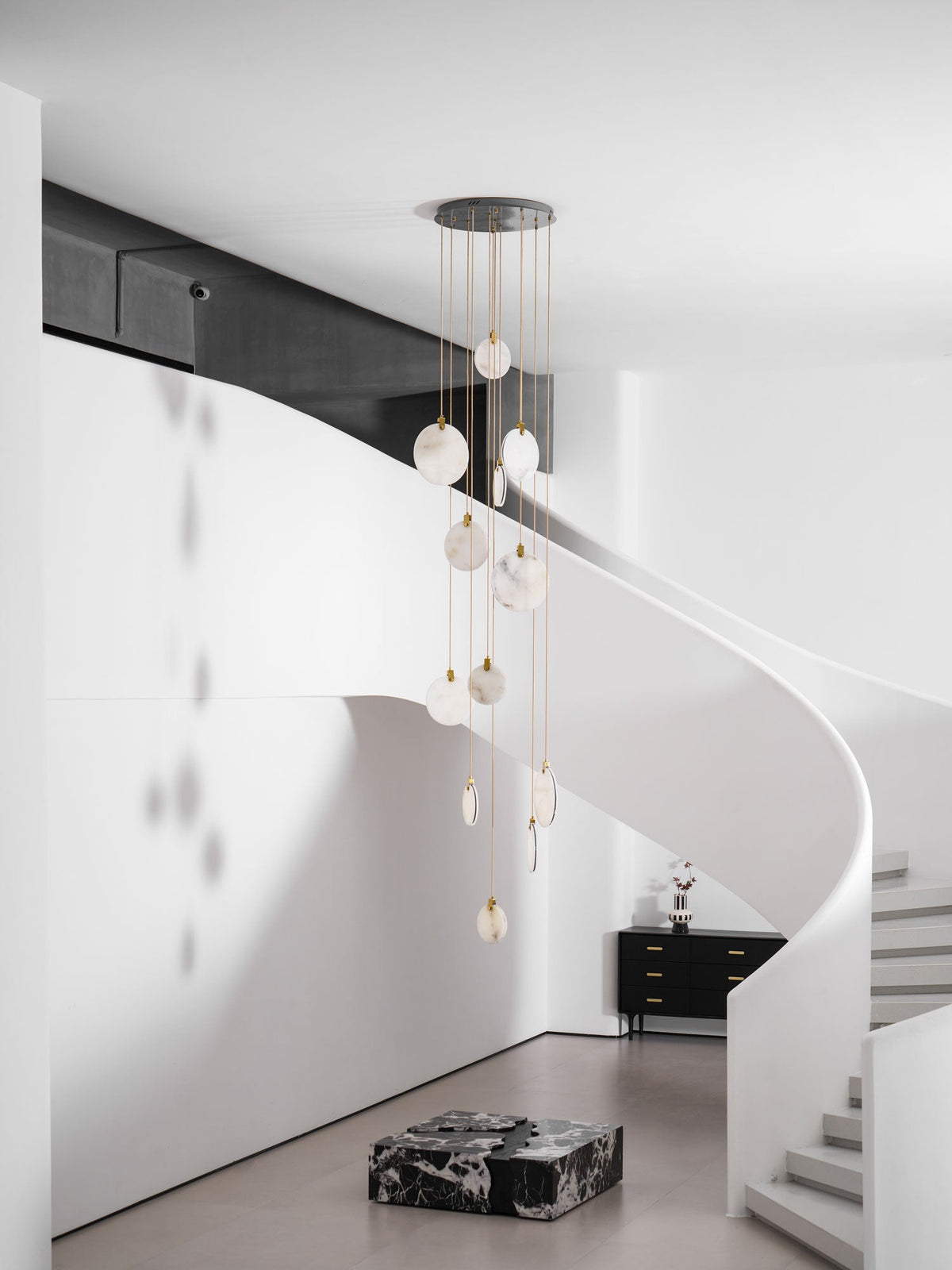 Harvest Alabaster Pendant Light – Natural Stone LED Chandelier