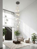 Harvest Alabaster Pendant Light – Natural Stone LED Chandelier