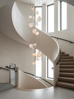 Harvest Alabaster Pendant Light – Natural Stone LED Chandelier