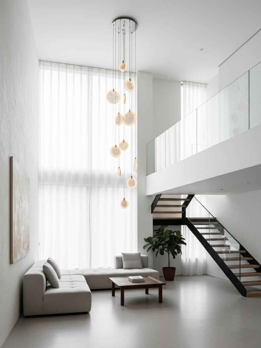 Harvest Alabaster Pendant Light – Natural Stone LED Chandelier