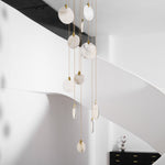 Harvest Alabaster Pendant Light – Natural Stone LED Chandelier