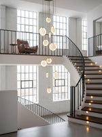 Harvest Alabaster Pendant Light – Natural Stone LED Chandelier