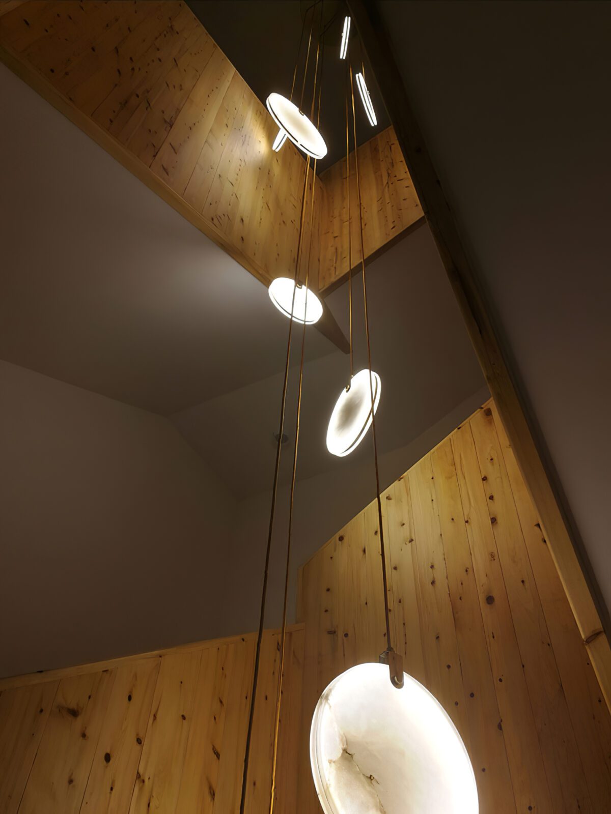 Harvest Alabaster Pendant Light – Natural Stone LED Chandelier