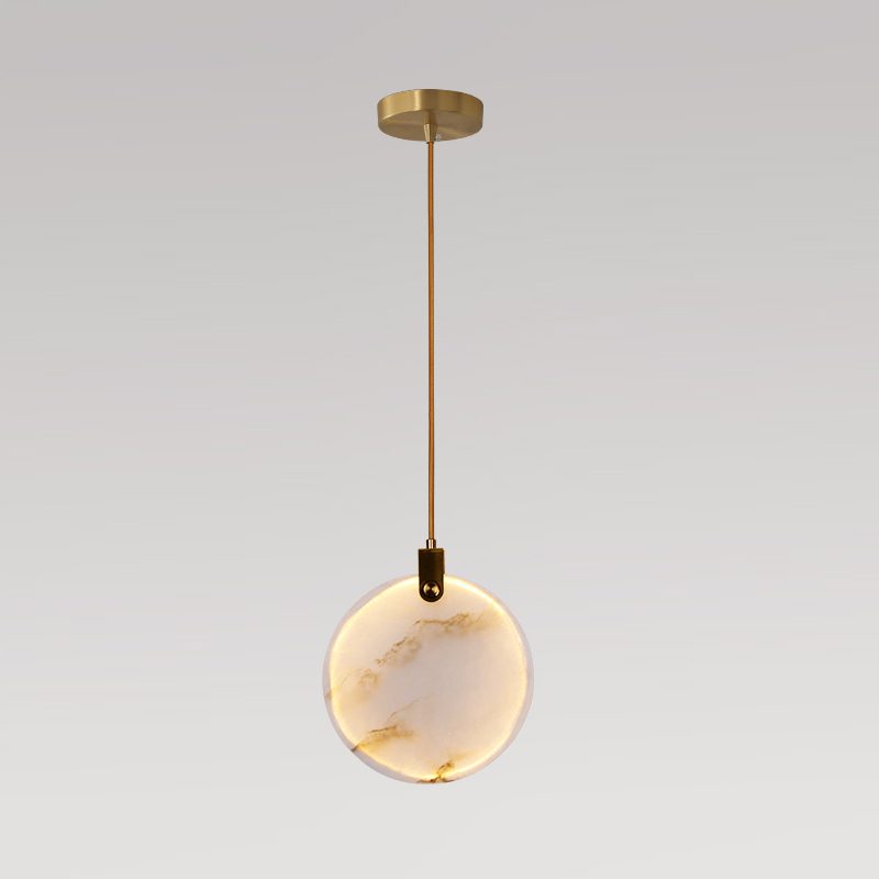 Harvest Alabaster Pendant Light – Natural Stone LED Chandelier
