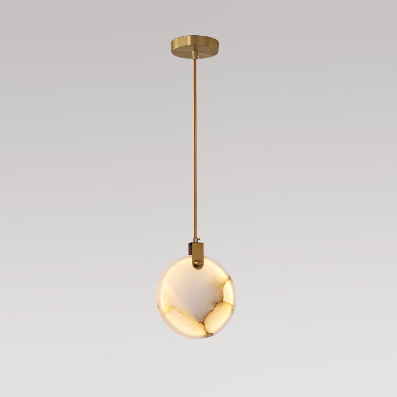 Harvest Alabaster Pendant Light – Natural Stone LED Chandelier