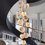 Harvest Alabaster Pendant Light – Natural Stone LED Chandelier