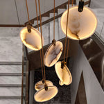 Harvest Alabaster Pendant Light – Natural Stone LED Chandelier