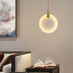 Harvest Alabaster Pendant Light – Natural Stone LED Chandelier