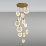 Harvest Alabaster Pendant Light – Natural Stone LED Chandelier