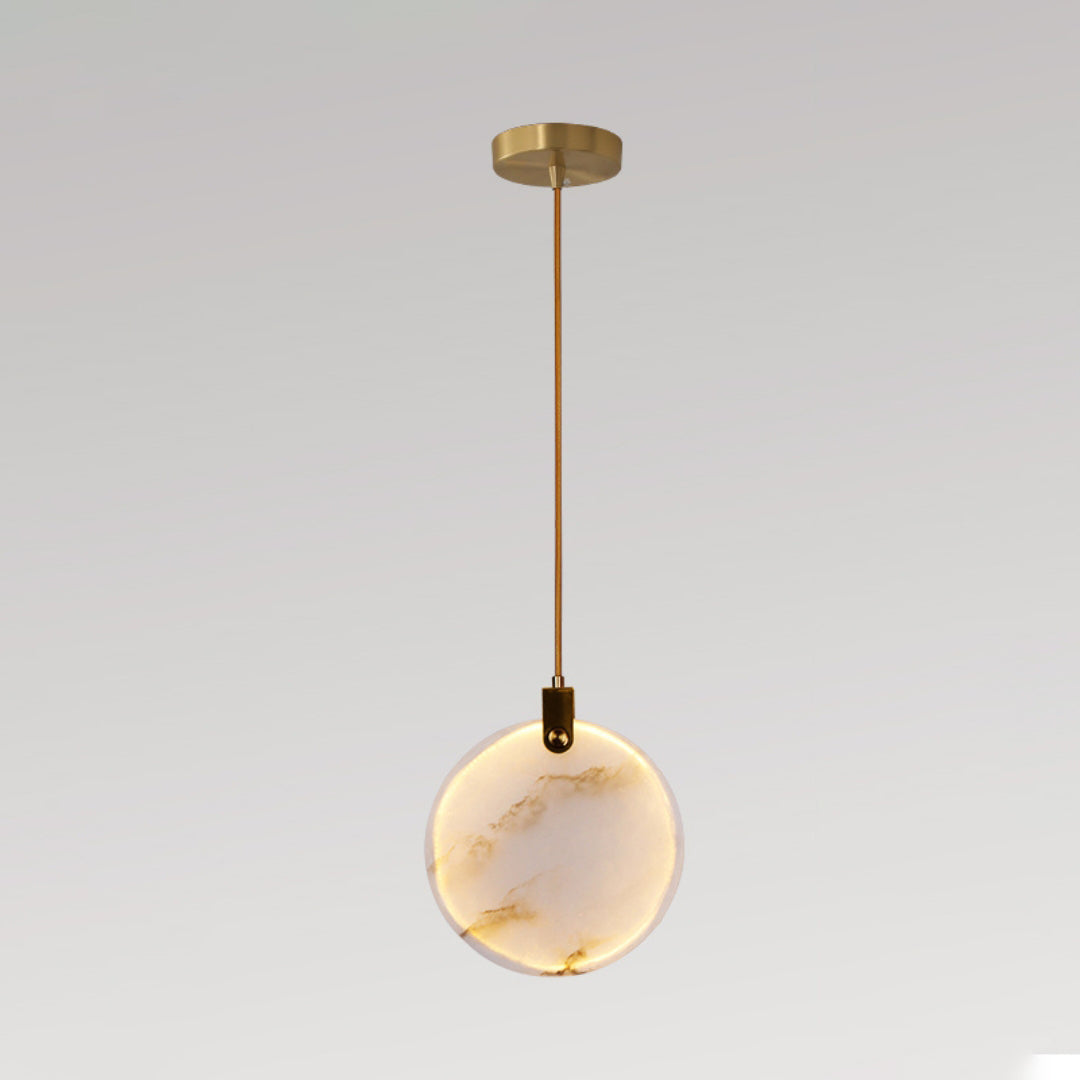 Harvest Alabaster Pendant Light – Natural Stone LED Chandelier